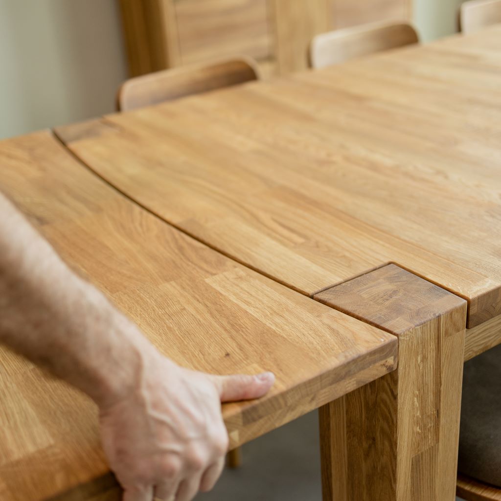 Table à manger extensible en chêne massif Balder